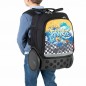 Nikidom Roller UP Aquarella Školní batoh na kolečkách, sluchátka a doprava zdarma