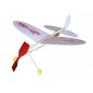 Letadlo Komár házecí model na gumu polystyren/dřevo 38x31cm