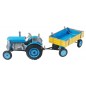 Traktor Zetor s valníkem modrý na klíček 28 cm