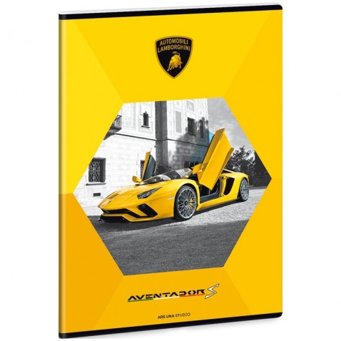 Ars Una Sešit Lamborghini žluté A4 linkovaný s okrajem