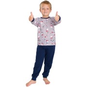 Dětské pyžamo Bettymode VÁNOČNÍ MEDVĚD dlouhý rukáv