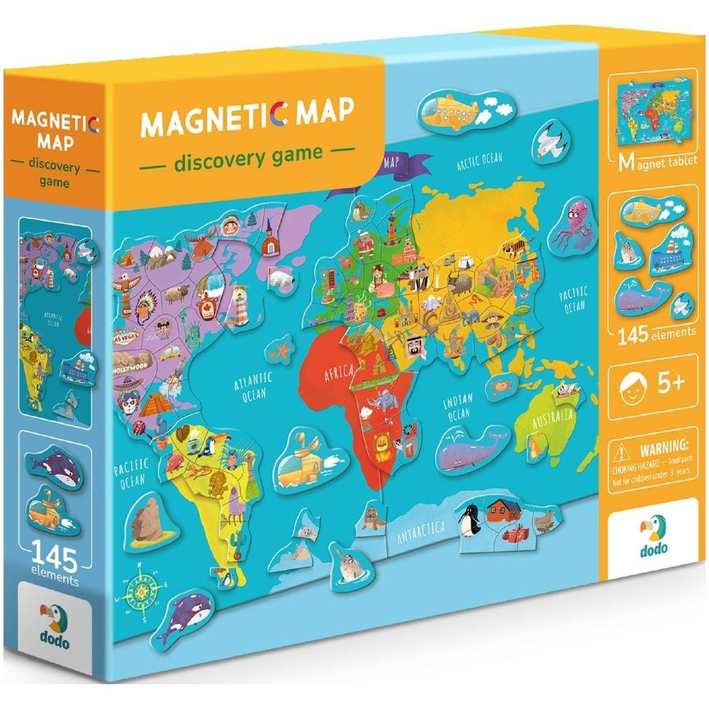Magnetická hra Mapa světa 145ks | DetskyEshop.cz