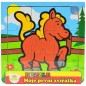 Mini puzzle dřevěné 9 dílků Moje první zvířátka pro nejmenší