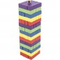 Hra věž dřevěná 60ks barevných dílků hlavolam