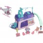 Loď pro panenky s panenkami 2ks plast 33cm s helikoptérou s doplňky