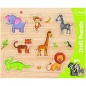 Vkládačka/Puzzle deskové obrysové zvířátka ZOO ve fólii