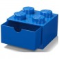 LEGO stolní box 4 se zásuvkou - modrý