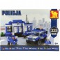 Stavebnice Dromader Policie Stanice + Auto + Motorka 223ks