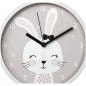 Hama Lovely Bunny, dětské nástěnné hodiny, průměr 25 cm, tichý chod
