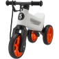 Odrážedlo FUNNY WHEELS Rider SuperSport bílé/oranžové 2v1+popruh