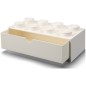 Stolní box LEGO 8 se zásuvkou - bílá
