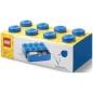 Stolní box LEGO 8 se zásuvkou - modrá