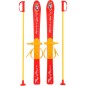 Dětské lyže s hůlkami/kov 76cm červené