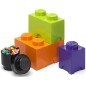 LEGO úložné boxy Multi-Pack 4 ks - fialová, černá, oranžová, zelená