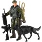 Dětská sada vojáci se psem s doplňky 12ks