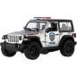 Auto Kinsmart Jeep Wrangler Policie 2018 kov/plast 12cm 2 barvy na zpětné nat.