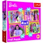 Puzzle 4v1 Šťastný svět Barbie