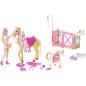Barbie + kůň česací 2 ks s doplňky
