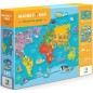 Magnetická hra Mapa světa 145ks
