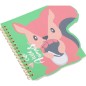 Poznámkový blok/notes zvířátka kroužkový linkovaný 50 stran 4 druhy