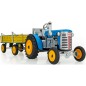 Traktor Zetor s valníkem modrý na klíček kov 1:25