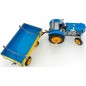 Traktor Zetor s valníkem modrý na klíček kov 1:25