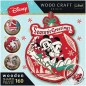 Dřevěné puzzle Vánoční dobrodružství Mickeyho a Minnie 160 dílků