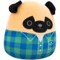 SQUISHMALLOWS 30 cm Mops ve flanelové košili - Prince