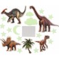 Dinosauři na zeď/strop svítící ve tmě, 2 druhy