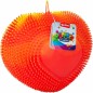 Míček srdce mačkací chlupatý antistresový silikon 18cm duhový 3 barvy