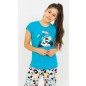 Dětské pyžamo kapri Panda a muffin tyrkysová
