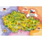 Puzzle Mapa České republiky 120 dílků + 14 kvízů 40x28cm