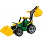 Traktor se lžící a bagrem  zeleno-žlutý 65cm  od 3 let