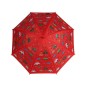 Dětský deštník měnící barvu Auta červený