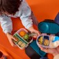 Silikonový bento organizér do středního boxu - zelený