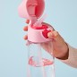 Lahev na pití s brčkem 600 ml - flamingo fizz