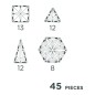Cleverclixx – Magnetická stavebnice Geo Pack Pastel – 45 ks