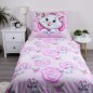 Dětské povlečení 140x200 Marie Cat Pink 03