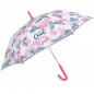 Deštník růžový vystřelovací