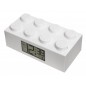 LEGO Brick - hodiny s budíkem, bílé