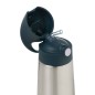 Termoska na pití s brčkem 350 ml - indigo/růžová