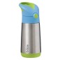Termoska na pití s brčkem 350 ml - modrá/zelená
