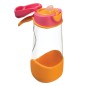 Sport láhev na pití 450 ml - růžová/oranžová