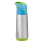 Termoska na pití s brčkem 500 ml - modrá/zelená