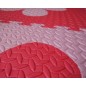 Pěnový BABY koberec s okraji - růžová/červená