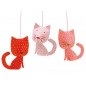 Závěsná dekorace Djeco - Růžové kočky