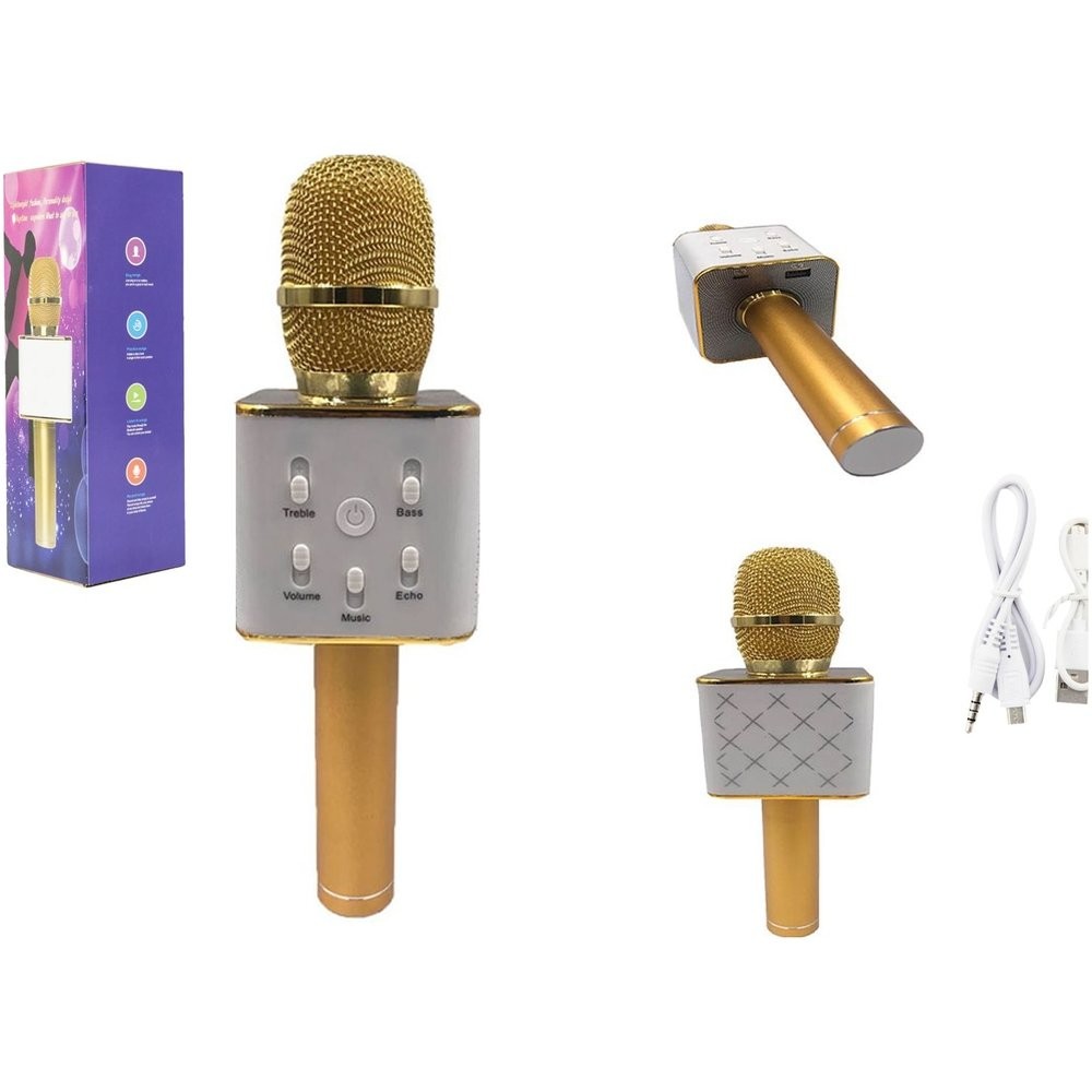 Karaoke mikrofon pro děti - růžovo-zlatý  Domácí potřeby, vychytávky a  dárky z e-shopu