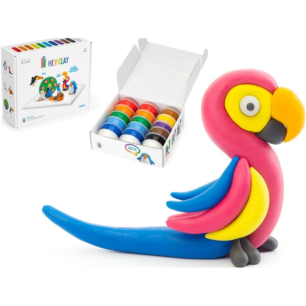 Plastelína HEY CLAY Ptáci 18ks | DetskyEshop.cz