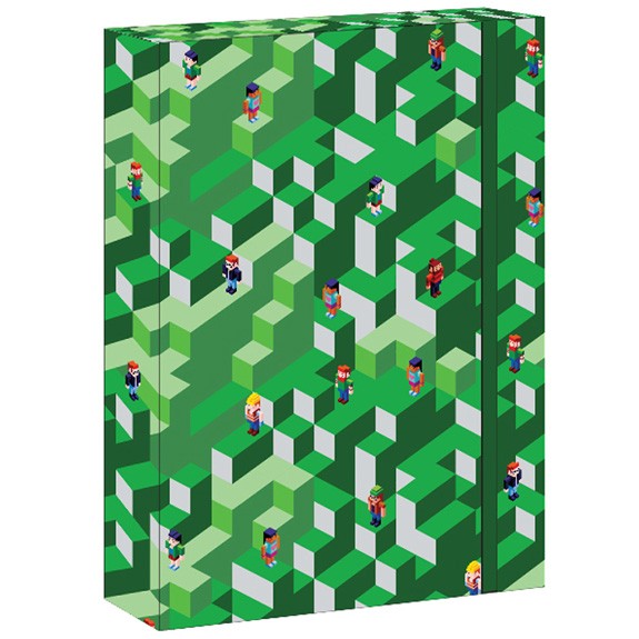 Box na sešity A4 Green Pixel Reybag | DetskyEshop.cz