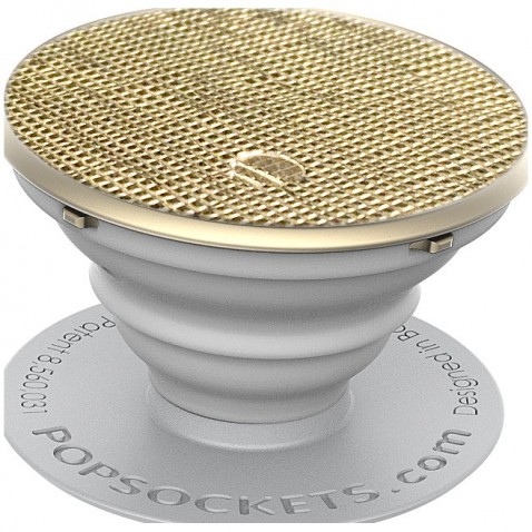 PopSockets Original PopGrip, Saffiano Gold, veganská kůže